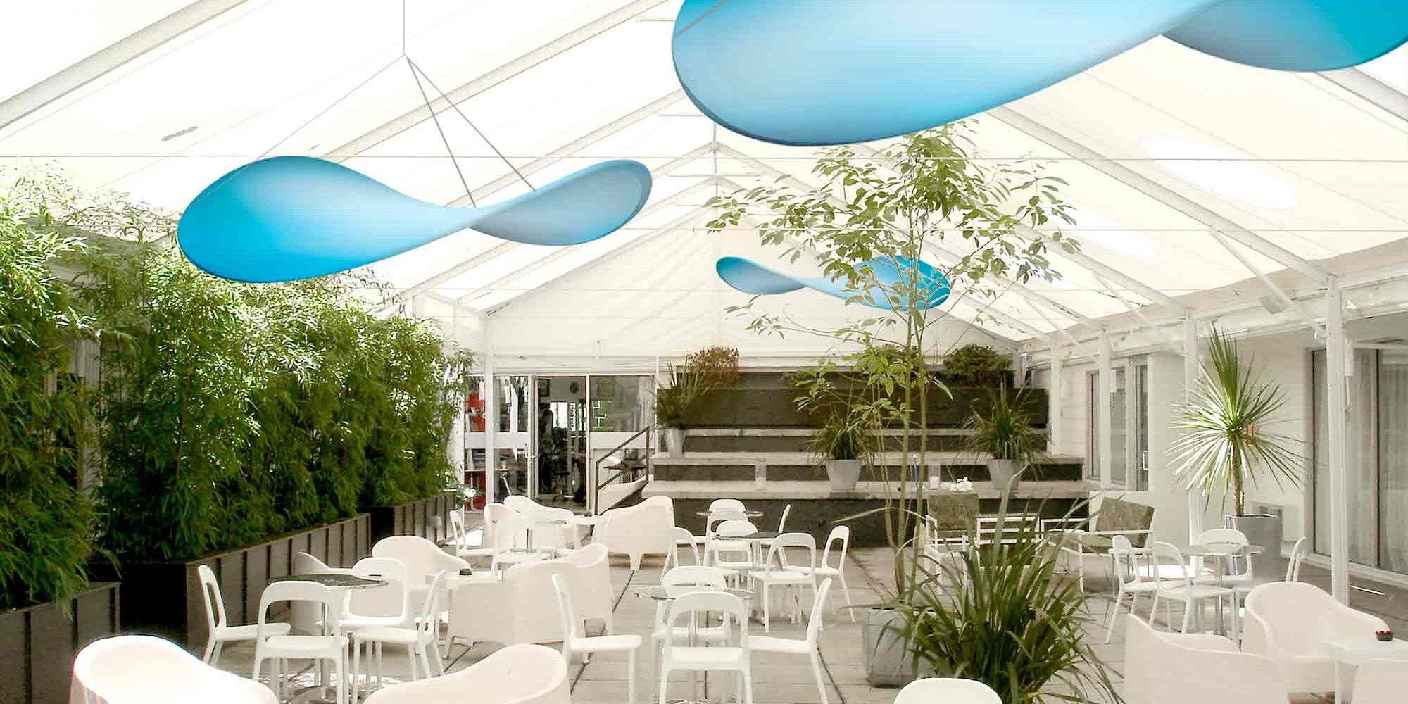 Rainier Clouds Cirrus 雷尼尔山云艺术显示酒店空间内用弯管机